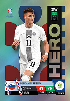 Benjamin Sesko Slovenia Topps Match Attax EURO 2024 Hero #SVN18